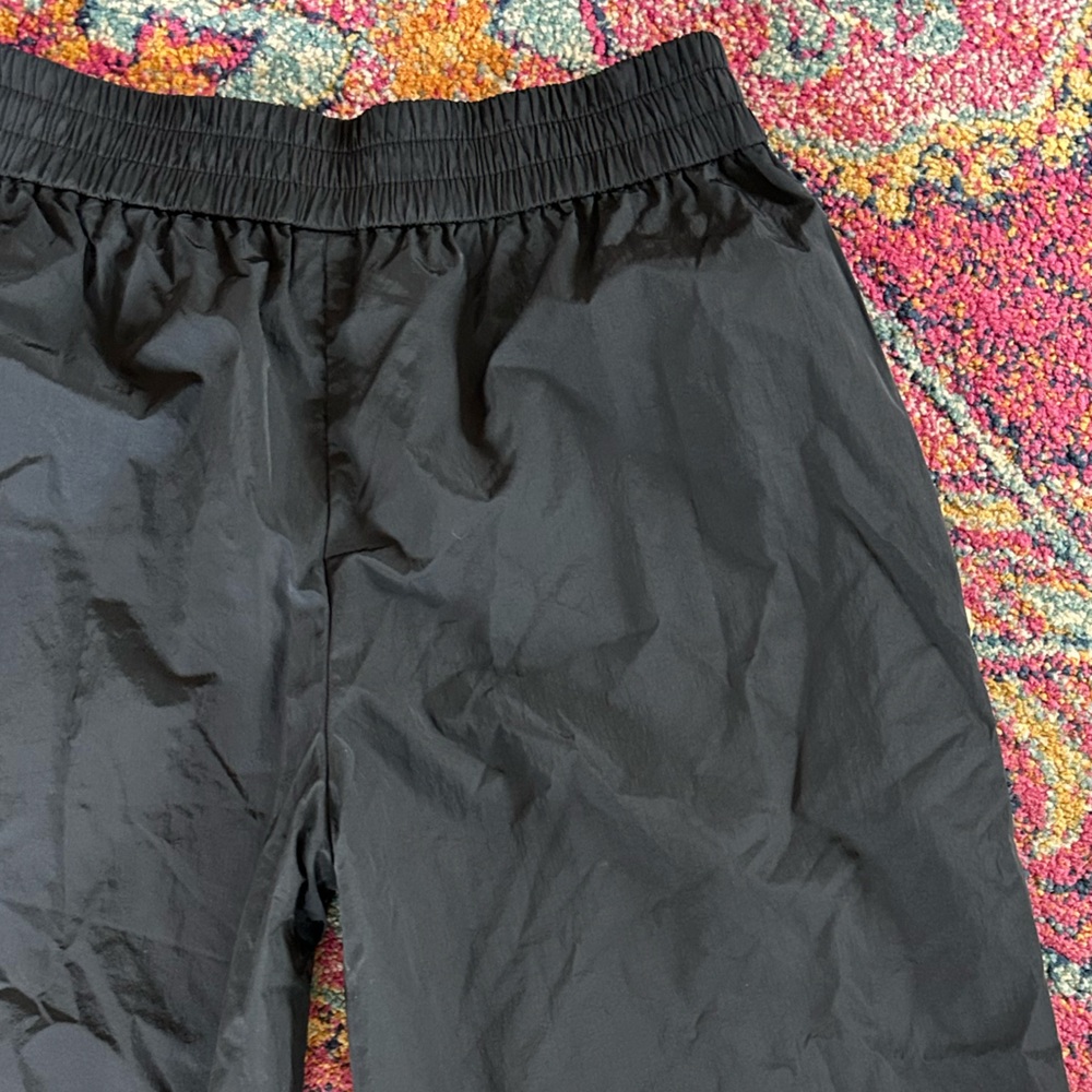 Open Edit | Women’s Black Wide Leg Elastic Waist Pull On Lined Krinkle Pants, S - Picture 9 of 13